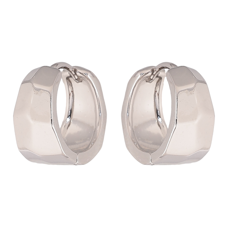 Серьги Xuping цвет Родий колечки "Декоративный узор" фото №5