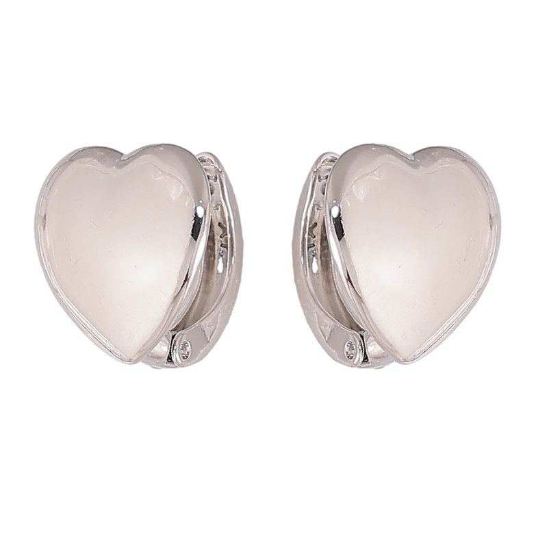 Сережки Xuping колір Родій колечка "Сердечка" фото №1