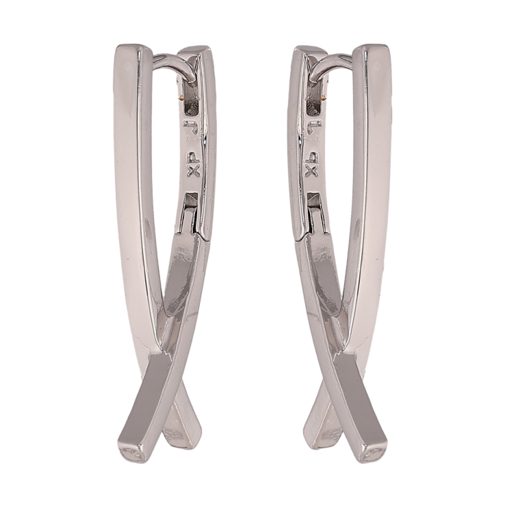 Сережки Xuping колір Родій колечка "Декоративний візерунок" фото №11