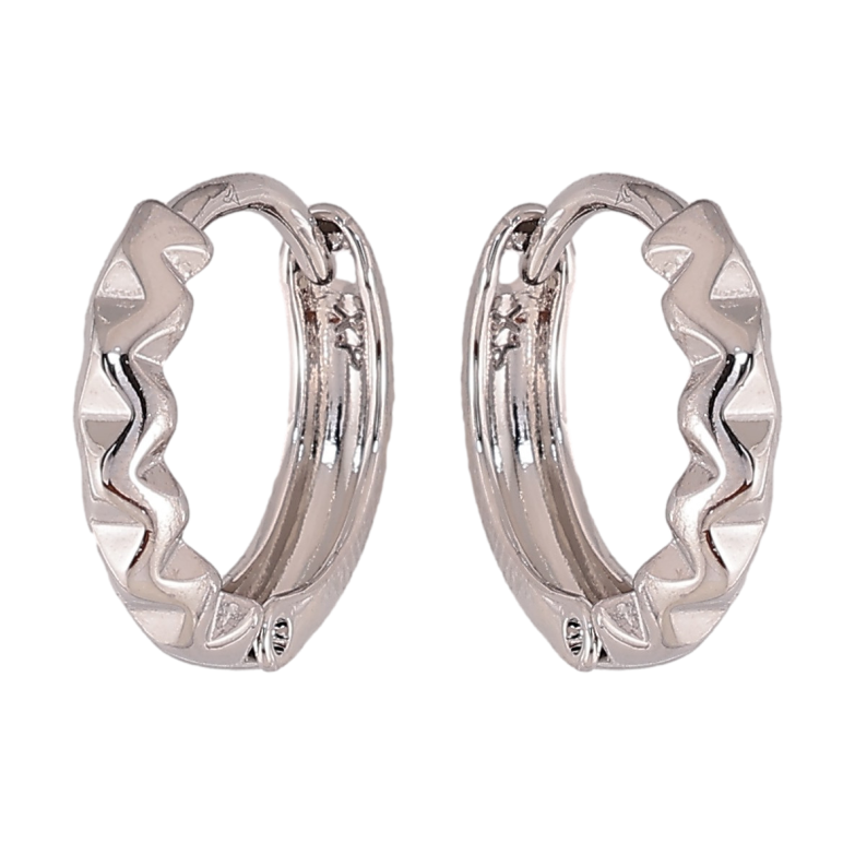 Серьги Xuping цвет Родий колечки "Декоративный узор" фото №1 Серьги Xuping цвет Родий колечки "Декоративный узор" фото №1