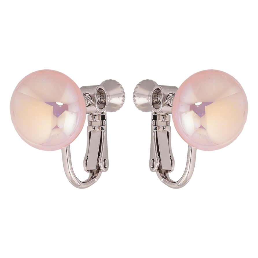 Сережки Xuping колір Родій кліпси "Рожеві еліпсоїди" фото №1 Сережки Xuping колір Родій кліпси "Рожеві еліпсоїди" фото №1