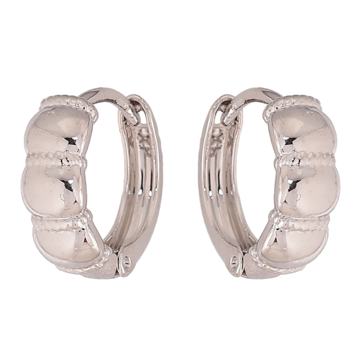 Сережки Xuping колір Родій колечка "Декоративний візерунок" фото №23