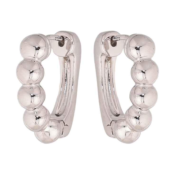 Серьги Xuping цвет Родий колечки "Декоративный узор" фото №7