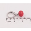 Серьги Xuping цвет Родий подвески на колечках "Красные шарики" ø 8мм фото №2 Серьги Xuping цвет Родий подвески на колечках "Красные шарики" ø 8мм фото №2