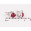 Серьги Xuping цвет Родий с кристаллами Swarovski английский замок "Узор с кристаллами Siam" фото №2