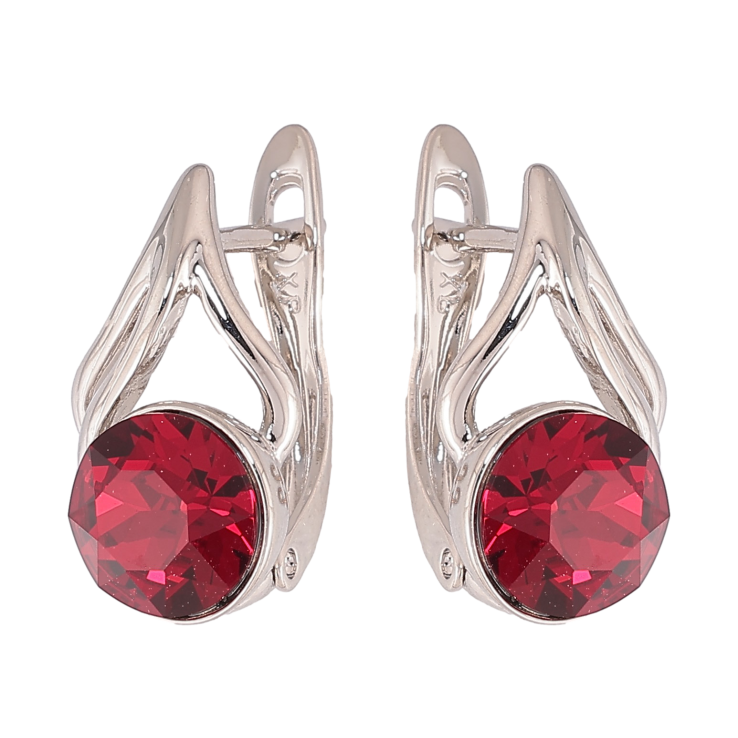 Серьги Xuping цвет Родий с кристаллами Swarovski английский замок "Узор с кристаллами Siam" фото №16 Серьги Xuping цвет Родий с кристаллами Swarovski английский замок "Узор с кристаллами Siam" фото №16