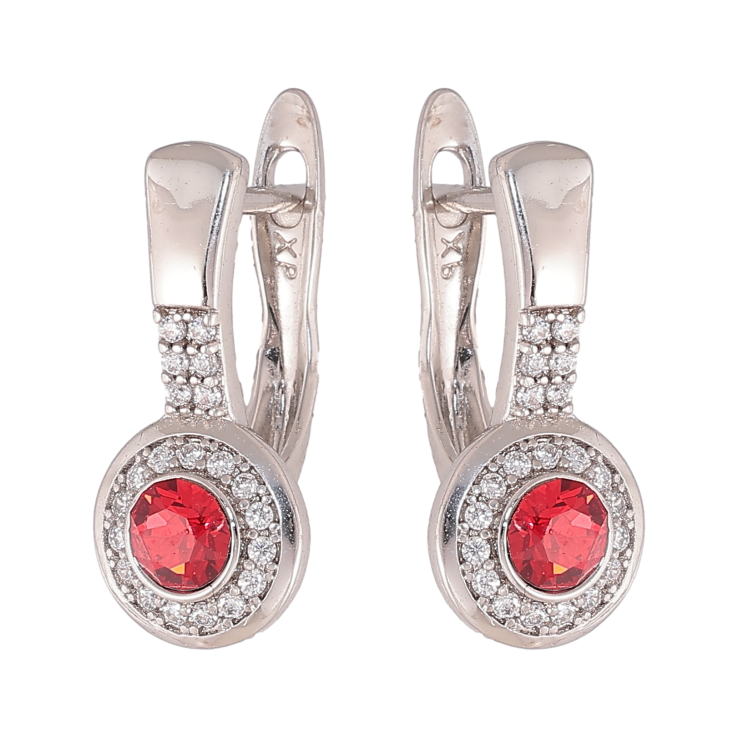 Серьги Xuping цвет Родий с кристаллами Swarovski английский замок "Узор с кристаллами Siam" фото №20 Серьги Xuping цвет Родий с кристаллами Swarovski английский замок "Узор с кристаллами Siam" фото №20
