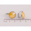 Серьги Xuping цвет Родий с кристаллами Swarovski французский замок "Кристалл Buttercup на дужке" ø 14мм фото №3