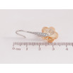 Серьги Xuping цвет Родий с кристаллами Swarovski французский замок "Кристальные цветочки Golden Shadow" фото №3