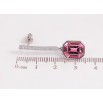 Серьги Xuping цвет Родий с кристаллами Swarovski пусеты "Дорожка с кристаллом Rose" фото №2