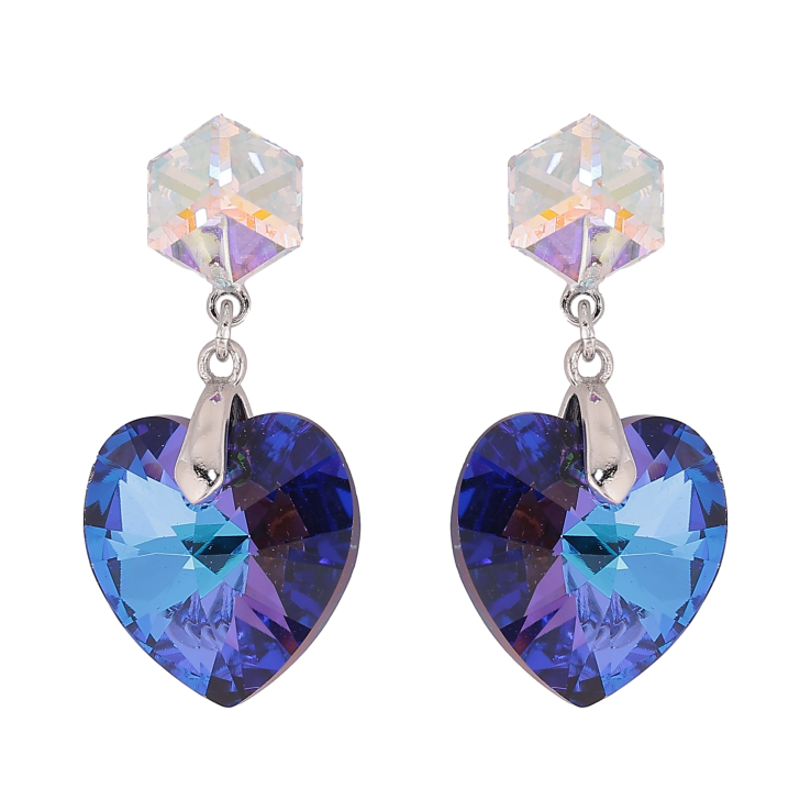 Серьги Xuping цвет Родий с кристаллами Swarovski пусеты "Кубики с кр-ми сердечками Bermuda Blue" фото №25 Серьги Xuping цвет Родий с кристаллами Swarovski пусеты "Кубики с кр-ми сердечками Bermuda Blue" фото №25