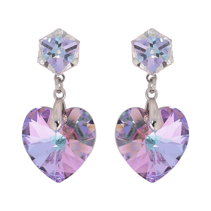 Серьги Xuping цвет Родий с кристаллами Swarovski пусеты "Кубики с кристальными сердечками Paradise Shine" фото №18 Серьги Xuping цвет Родий с кристаллами Swarovski пусеты "Кубики с кристальными сердечками Paradise Shine" фото №18