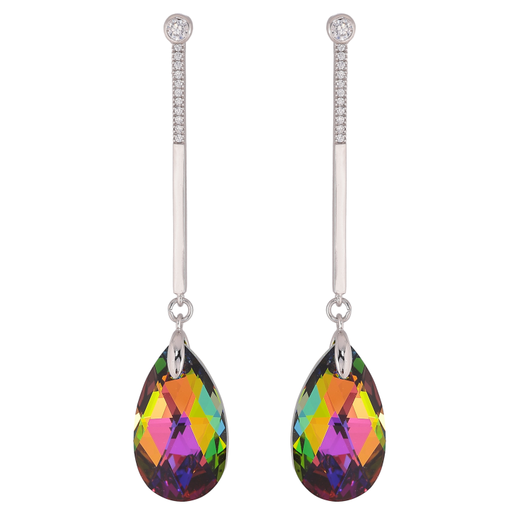 Серьги Xuping цвет Родий с кристаллами Swarovski пусеты "Подвески с кристаллами Vitrail Medium" фото №20 Серьги Xuping цвет Родий с кристаллами Swarovski пусеты "Подвески с кристаллами Vitrail Medium" фото №20
