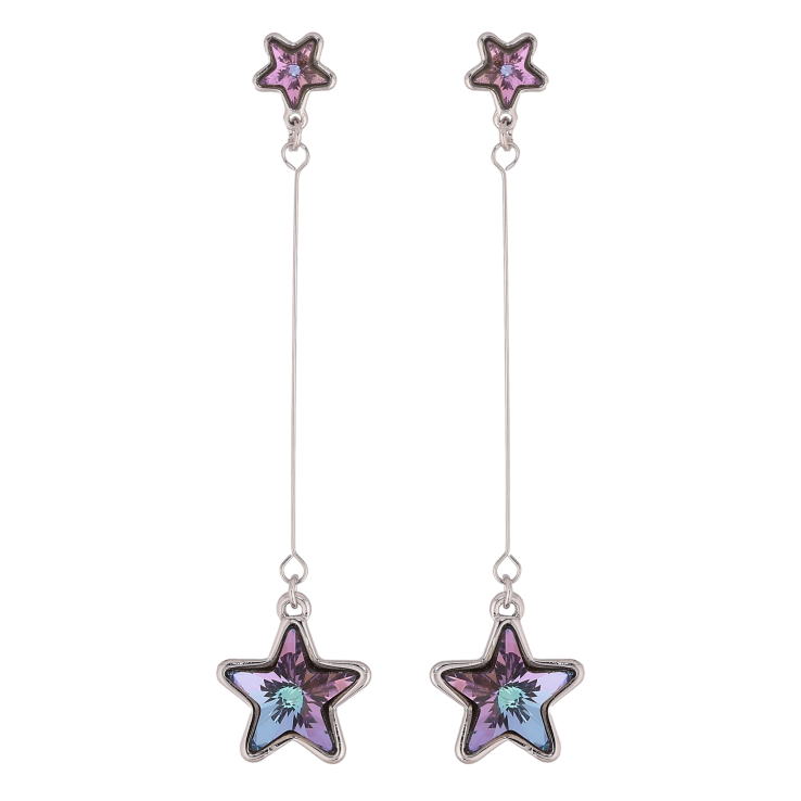 Серьги Xuping цвет Родий с кристаллами Swarovski пусеты "Подвески звездочки с кристаллами Paradise Shine" фото №25 Серьги Xuping цвет Родий с кристаллами Swarovski пусеты "Подвески звездочки с кристаллами Paradise Shine" фото №25