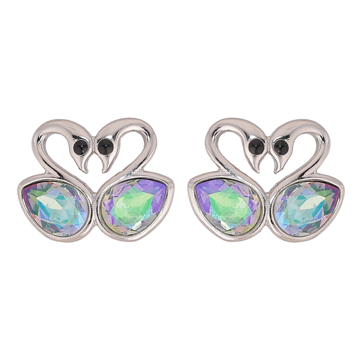 Серьги Xuping цвет Родий с кристаллами Swarovski пусеты "Влюбленные лебеди с кристаллами Paradise Shine" фото №22 Серьги Xuping цвет Родий с кристаллами Swarovski пусеты "Влюбленные лебеди с кристаллами Paradise Shine" фото №22