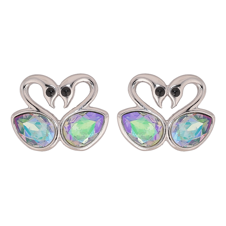 Серьги Xuping цвет Родий с кристаллами Swarovski пусеты "Влюбленные лебеди с кристаллами Paradise Shine" фото №1 Серьги Xuping цвет Родий с кристаллами Swarovski пусеты "Влюбленные лебеди с кристаллами Paradise Shine" фото №1