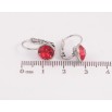Сережки Xuping колір Родій з кристалами Swarovski французький замок "Кристали Siam" ø 9мм фото №2
