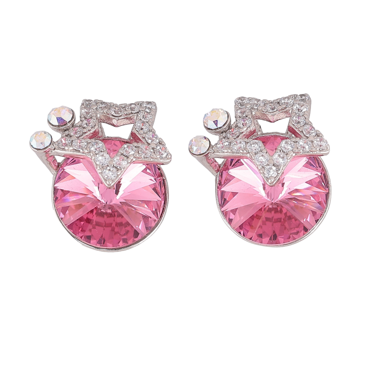 Серьги Xuping цвет Родий с кристаллами Swarovski пусеты "Кристаллы Rose" фото №10 Серьги Xuping цвет Родий с кристаллами Swarovski пусеты "Кристаллы Rose" фото №10