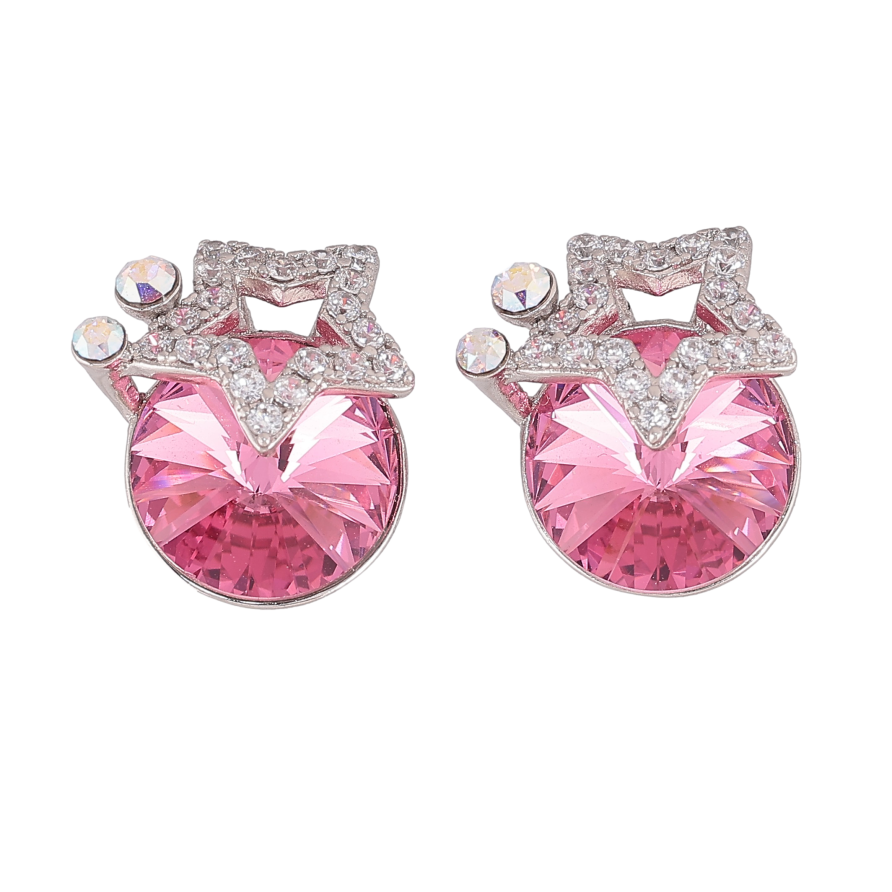 Серьги Xuping цвет Родий с кристаллами Swarovski пусеты "Кристаллы Rose" фото №1 Серьги Xuping цвет Родий с кристаллами Swarovski пусеты "Кристаллы Rose" фото №1