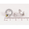 Серьги Xuping цвет Родий с кристаллами Swarovski пусеты "Цветочки с кристаллом Clear и пчелой" фото №3 Серьги Xuping цвет Родий с кристаллами Swarovski пусеты "Цветочки с кристаллом Clear и пчелой" фото №3