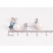 Серьги Xuping цвет Родий с кристаллами Swarovski пусеты "Жемчужины с кристаллами Metallic Blue" фото №2 Серьги Xuping цвет Родий с кристаллами Swarovski пусеты "Жемчужины с кристаллами Metallic Blue" фото №2