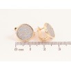 Серьги Xuping цвет позолота 18K + родий английский замок инкрустация кристаллами фото №2