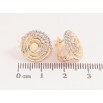 Серьги Xuping цвет позолота 18K + родий английский замок декоративные круги фото №2