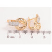 Серьги Xuping цвет позолота 18K + родий английский замок греческий узор с кристаллами фото №2 Серьги Xuping цвет позолота 18K + родий английский замок греческий узор с кристаллами фото №2