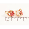 Сережки Xuping колір позолота 18K англійський замок крапельки з червоними кристалами фото №2 Сережки Xuping колір позолота 18K англійський замок крапельки з червоними кристалами фото №2