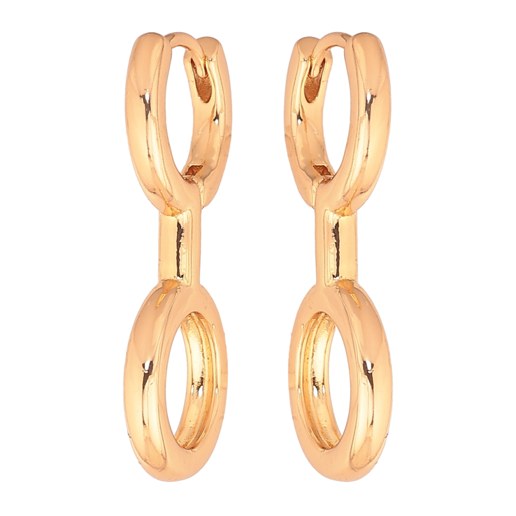 Серьги Xuping цвет позолота 18К колечки декоративные фото №2