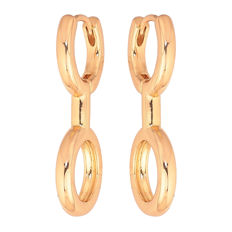 Серьги Xuping цвет позолота 18К колечки декоративные фото №1