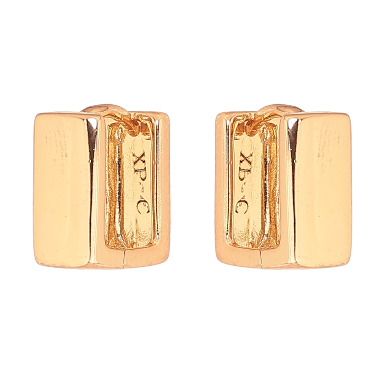 Сережки Xuping колір позолота 18К колечка квадратні фото №1