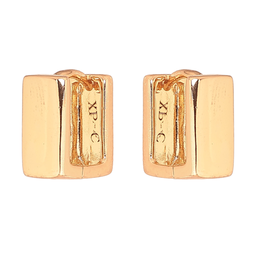 Сережки Xuping колір позолота 18К колечка квадратні фото №1