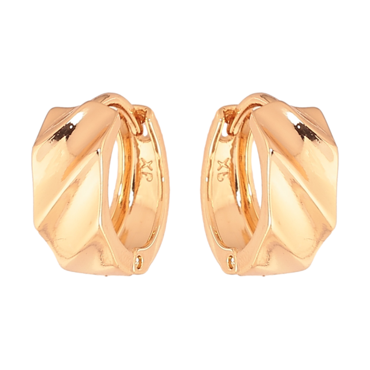 Серьги Xuping цвет позолота 18К колечки декоративный узор фото №10