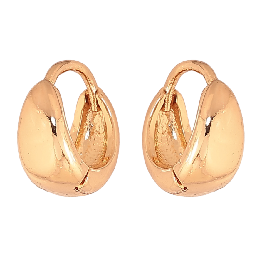 Серьги Xuping цвет позолота 18К колечки классика ø 12мм фото №1