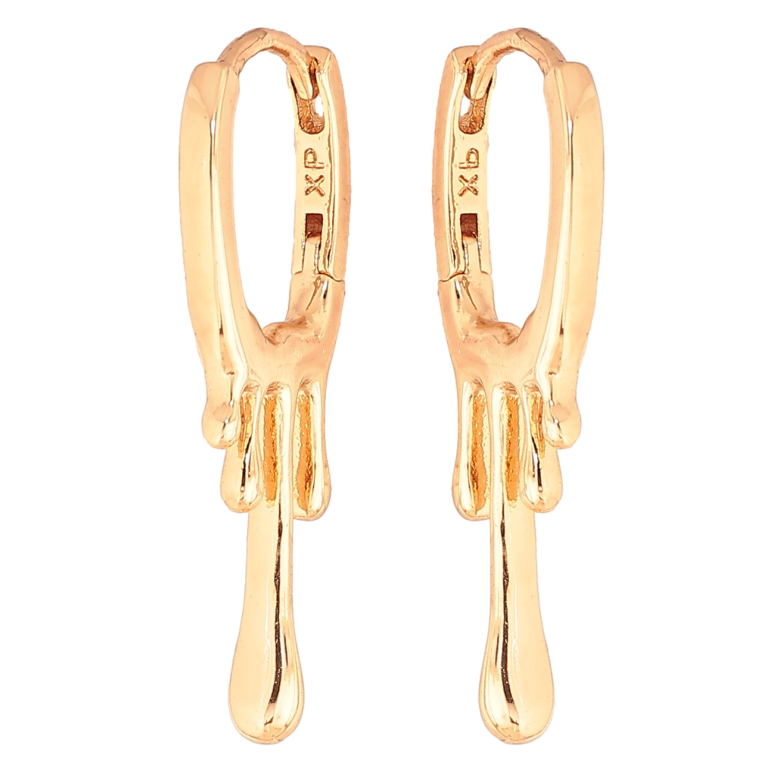 Серьги Xuping цвет позолота 18К колечки декоративные фото №1