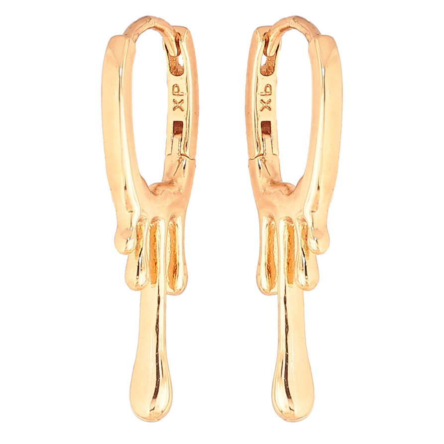 Сережки Xuping колір позолота 18К колечка декоративні фото №1