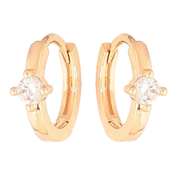 Серьги Xuping цвет позолота 18К колечки узор с кристаллами фото №24