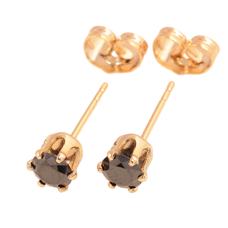 Серьги Xuping цвет позолота 18К пусеты черные кристаллы в 6-ти крапановой оправе ø 5мм фото №1 Серьги Xuping цвет позолота 18К пусеты черные кристаллы в 6-ти крапановой оправе ø 5мм фото №1