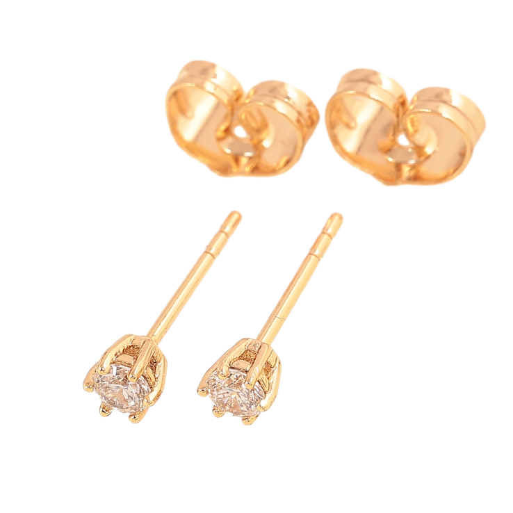 Сережки Xuping колір позолота 18К пусети кристали в 6-ти крапановій оправі ø 3мм фото №15 Сережки Xuping колір позолота 18К пусети кристали в 6-ти крапановій оправі ø 3мм фото №15