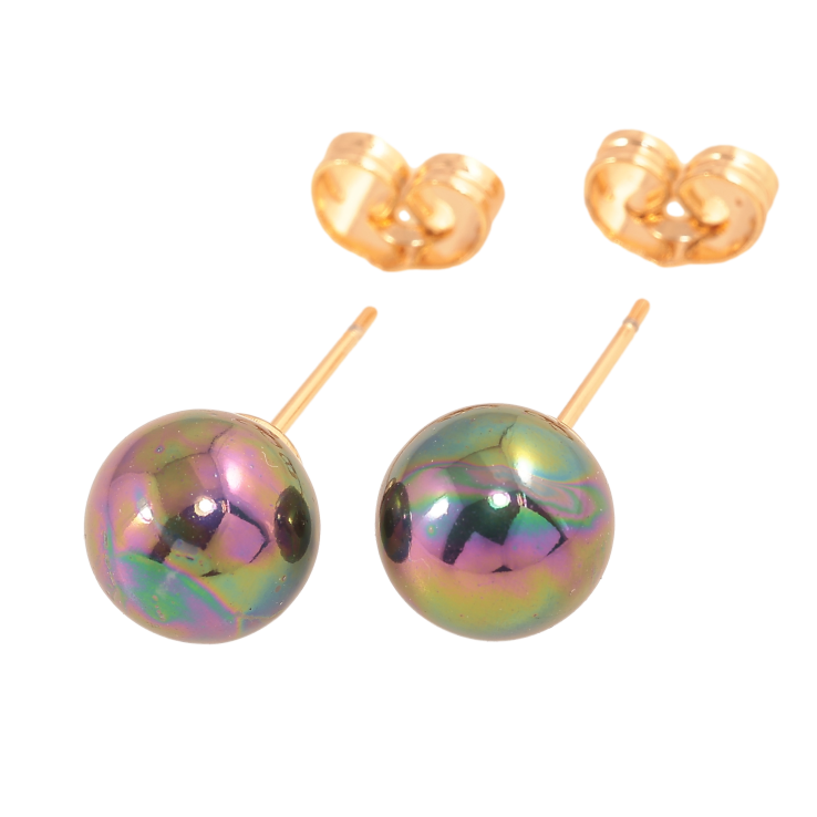 Сережки Xuping колір позолота 18К пусети чорні перлини ø 9мм фото №9 Сережки Xuping колір позолота 18К пусети чорні перлини ø 9мм фото №9