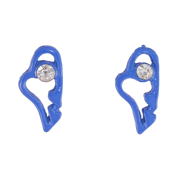 Сережки пусети "Сині серця" фото №9