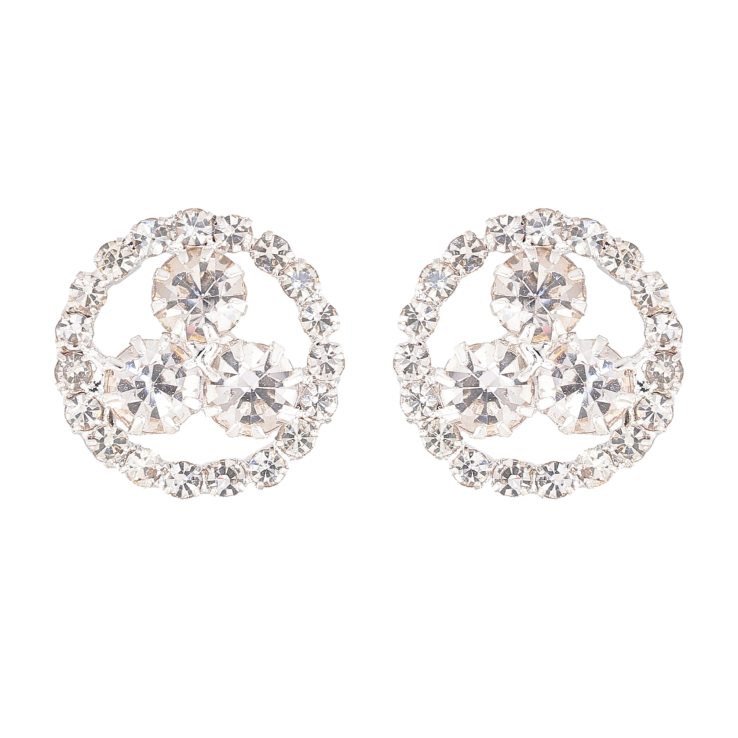 Серьги пусеты "Круги со стразами" ø 18мм фото №15 Серьги пусеты "Круги со стразами" ø 18мм фото №15