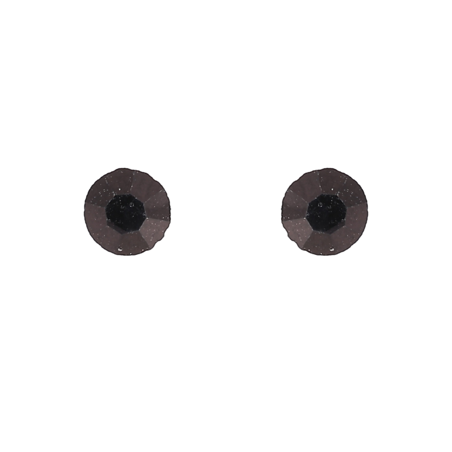 Серьги замок на магните "Черные кристаллы" ø 5мм фото №1