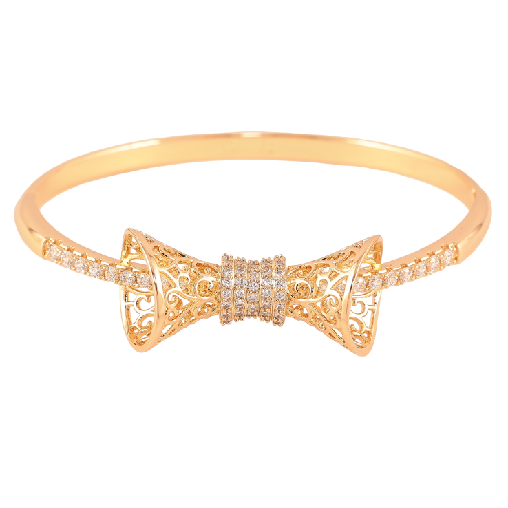 Браслет Xuping колір Позолота 18K "Ажурний бантик" ø 6см фото №6 Браслет Xuping колір Позолота 18K "Ажурний бантик" ø 6см фото №6