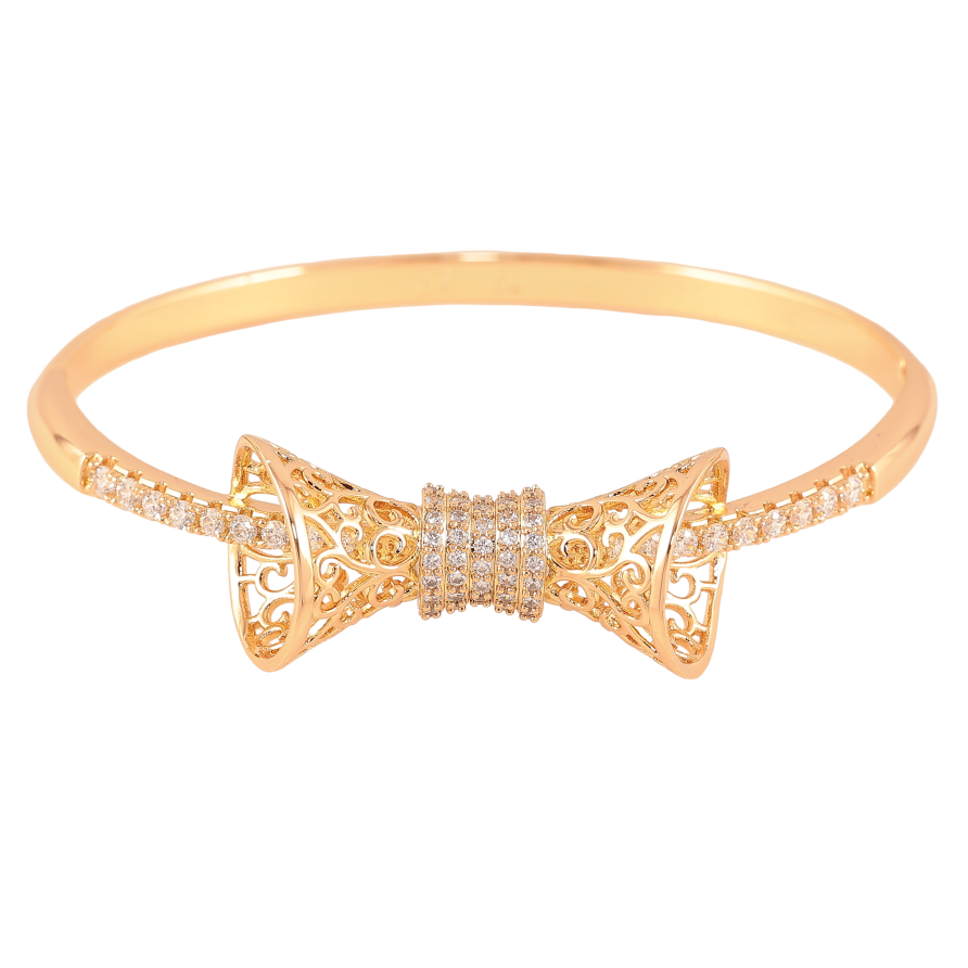 Браслет Xuping колір Позолота 18K "Ажурний бантик" ø 6см фото №1 Браслет Xuping колір Позолота 18K "Ажурний бантик" ø 6см фото №1