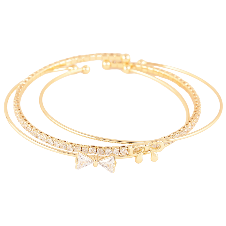 Браслет Xuping цвет Позолота 14K "Набор из 3 штук" ø 5.7см фото №1