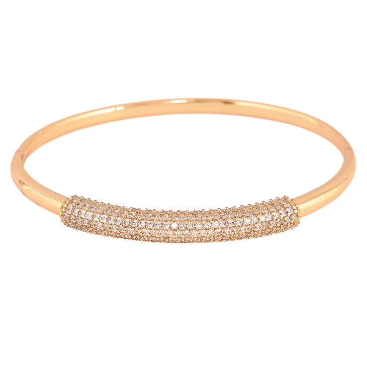 Браслет Xuping цвет Позолота 18K "Инкрустация кристаллами" ø 6см фото №9