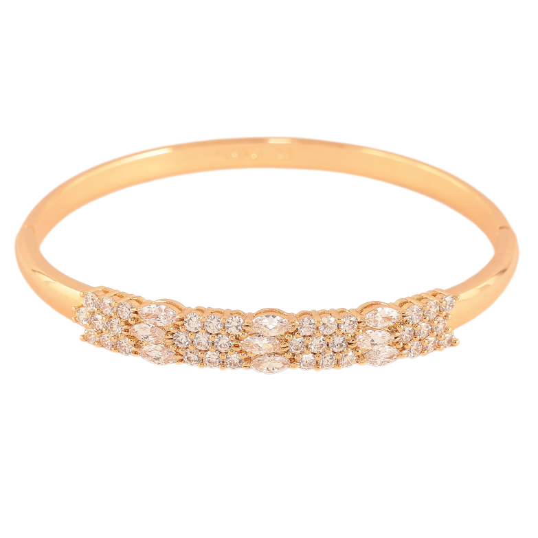 Браслет Xuping колір Позолота 18K "Інкрустація кристалами" ø 6см фото №1