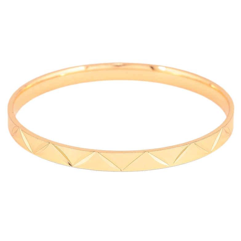 Браслет Xuping колір Позолота 18K "Декоративний візерунок, шир. 6мм" ø 6.4см фото №1